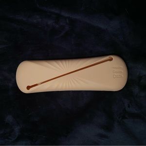 Pink silicone makeup brush travel holder